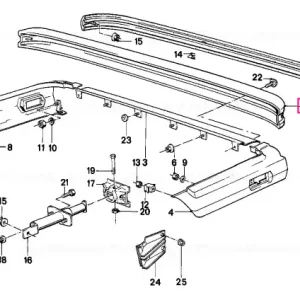 Bumper rear center - BMW Chilipir