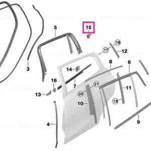 Foam part window guide, right - BMW Cumpără acum