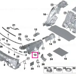 Cumpără online Sound insulating tunnel front - BMW