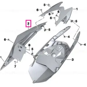Rear lateral part, left ROHTEIL / BLANK - BMW Motorrad Livrare rapidă