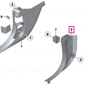 Lateral trim panel, bottom front right SCHWARZ - BMW Ofertă exclusivă