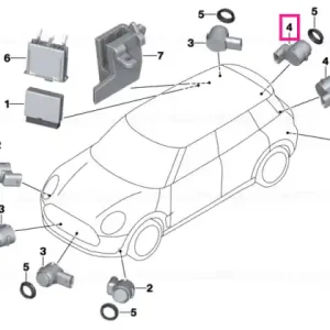 Ultrasonic sensor, Mediterranean Blue WC10 - BMW Doar azi