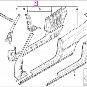 Preferatul clienților Body-side frame right - BMW