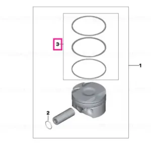 Kit reparație segmenți piston (+0,25) - BMW Popular