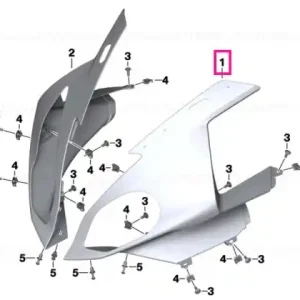 Upper trim section, left ROHTEIL / BLANK - BMW Motorrad Nu rata