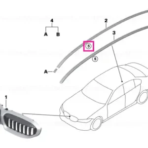 Clip, roof trim strip - BMW Calitate înaltă