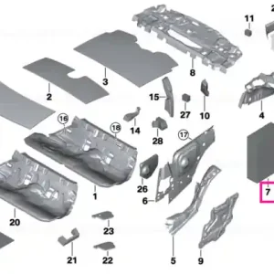 Ofertă limitată Sound insulation, side panel, rear - BMW