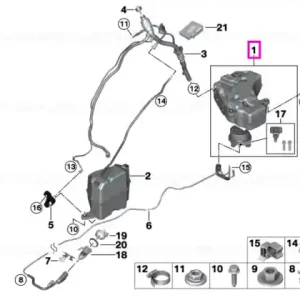 Rezervor AdBlue activ (SCR) - BMW X3 G01, X4 G02 Transport gratuit