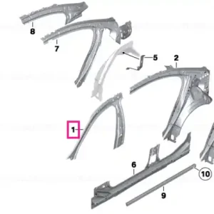 Chilipir Side frame, inside, front right - BMW
