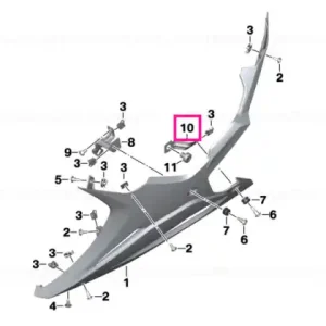 Preț promoțional Mount engine spoiler, rear, right - BMW Motorrad