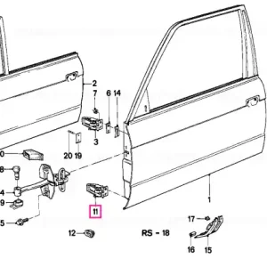 Doar azi Hinge disconnectable right - BMW