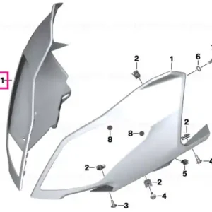 Upper trim section, left ROHTEIL / BLANK - BMW Motorrad Reducere extra