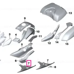 Radiator cowl, left ROHTEIL / BLANK - BMW Motorrad Cumpără online