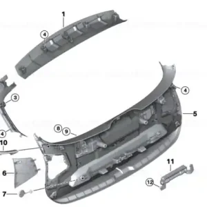 Preț redus Left trunk lid panel trim EVERESTGRAU - BMW
