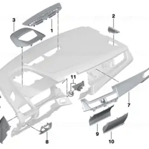 Chilipir Trim panou bord exterior stanga - BMW
