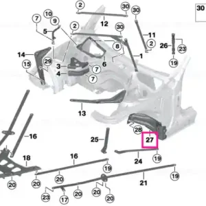 Ofertă Reinforcement, bulkhead left - BMW