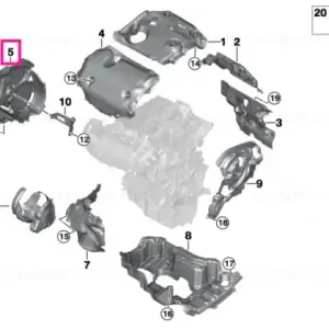 Capac acustic transmisie curea - BMW Plată securizată