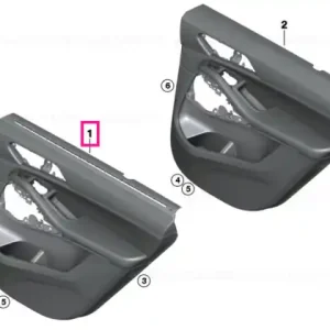 Door trim panel, rear, left SCHWARZ - BMW Cumpărături sigure