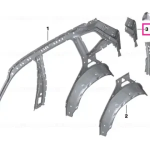 Doar azi reinforcement D-piller inside left - BMW