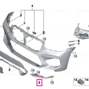 Ieftin Pressure lip, front left M CFK - BMW