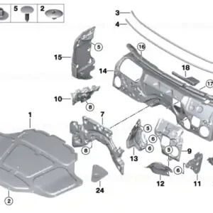 Plată securizată Etanşare montant A, dreapta - BMW