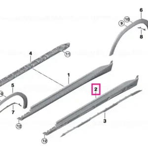 Doar azi Capac pragul usa, dreapta X-LINE - BMW