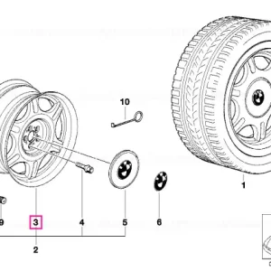 Retur gratuit Light alloy rim 9JX17     ET:26 - BMW