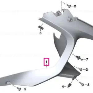 Popular Right air exhaust pipe ROHTEIL / BLANK - BMW Motorrad