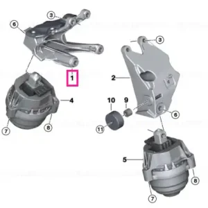 Bestseller Suport motor, dreapta - BMW Seria 5 G30 G31 G38, Seria 6 G32, Seria 7 G11 G12