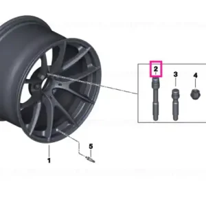 Wheel bolt M12X1,5 L=81 MM - BMW Livrare gratuită