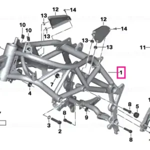 Super ofertă Front frame with VIN BLACK - BMW Motorrad