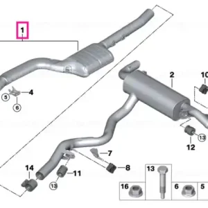 Livrare gratuită Exchange SCR catalytic converter EU6 - BMW