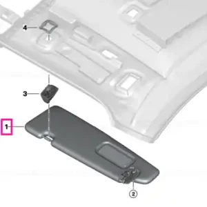 Reducere Left sun visor SCHWARZ - BMW