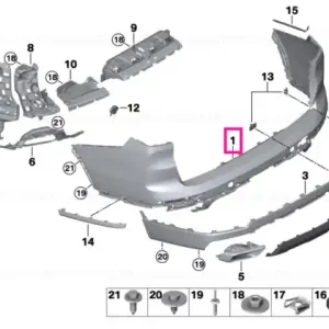 Cel mai vândut Panel, bumper, primed, rear - BMW