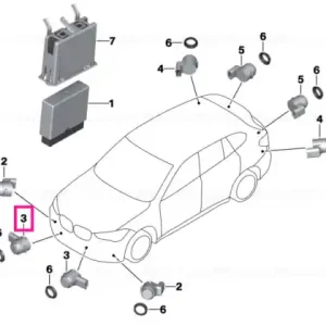 Ultrasonic sensor, Misano Blue WC1D - BMW Premium