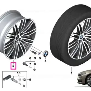 Disk wheel, light alloy, in Orbitgrey 8JX19 ET:30 - BMW Chilipir