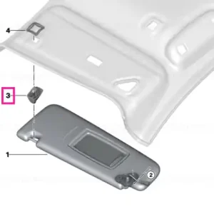 Countersupport, sun visor SCHWARZ - BMW Chilipir