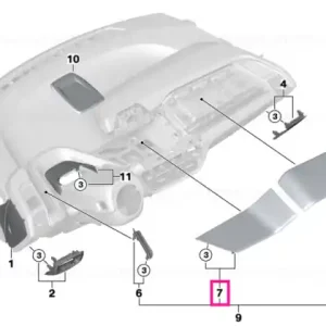 Piesă tablou bord șofer electronic maro - BMW Livrare rapidă