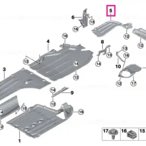 Underbody panelling, rear right - BMW Expediere rapidă
