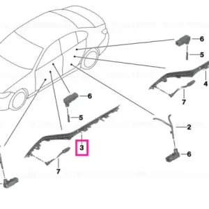 Optical fibre contour line fr.door left - BMW Disponibil imediat