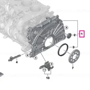 Capac carcasă distribuție - BMW Livrare rapidă