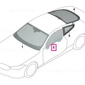 Calitate înaltă Side window, door, right front - BMW