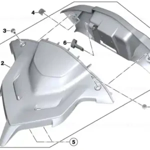 Expediere rapidă Trim, instrument cluster/navigator ASPHALT-GREY - BMW Motorrad