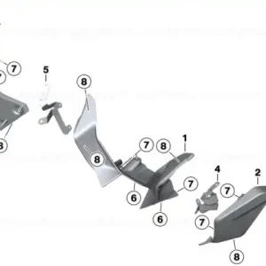 Front spoiler, right ROHTEIL / BLANK - BMW Motorrad Reducere