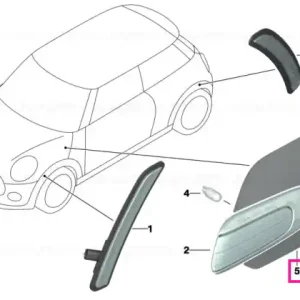 Retur ușor Ornament indicator directie aux dreapta 60YEARS EDITION - BMW - Mini