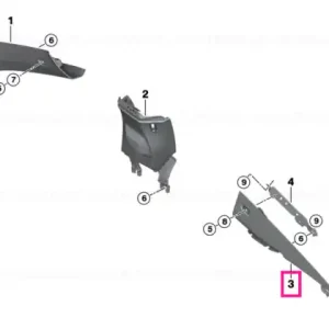 Capac coloana C dreapta, SCHWARZ - BMW Noutate