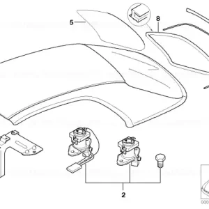 Hardtop ornament cromat, VELVETBLUE 379 - BMW Reducere extra