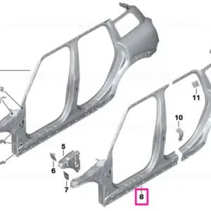 Livrare rapidă Column A exterior, right - BMW - Mini