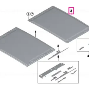 Supended headliner, rear ANTHRAZIT - BMW Transport gratuit
