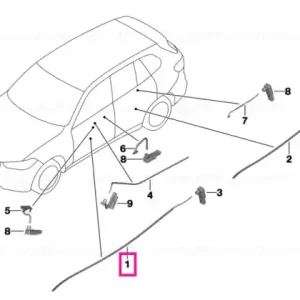 Transport gratuit Fibre-optic cond.door pocket front right - BMW